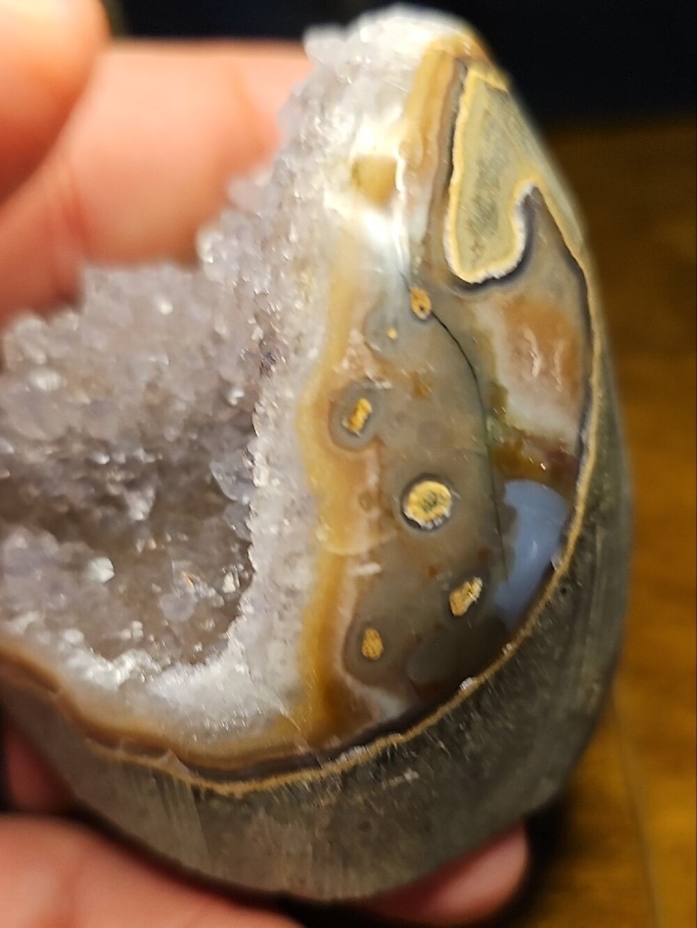 Natural Amethyst/Quartz Geode Cluster - Sparkling Lavender Crystals - Picture 6 of 11